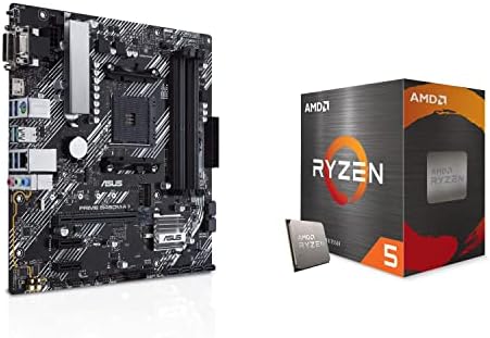 Micro Center AMD Ryzen 5 5500 6-Core, 12-Thread Unlocked Desktop Processor Bundle with ASUS Prime B450M-A II AMD AM4 (Ryzen 5000, 3rd/2nd/1st Gen Ryzen Micro ATX Motherboard