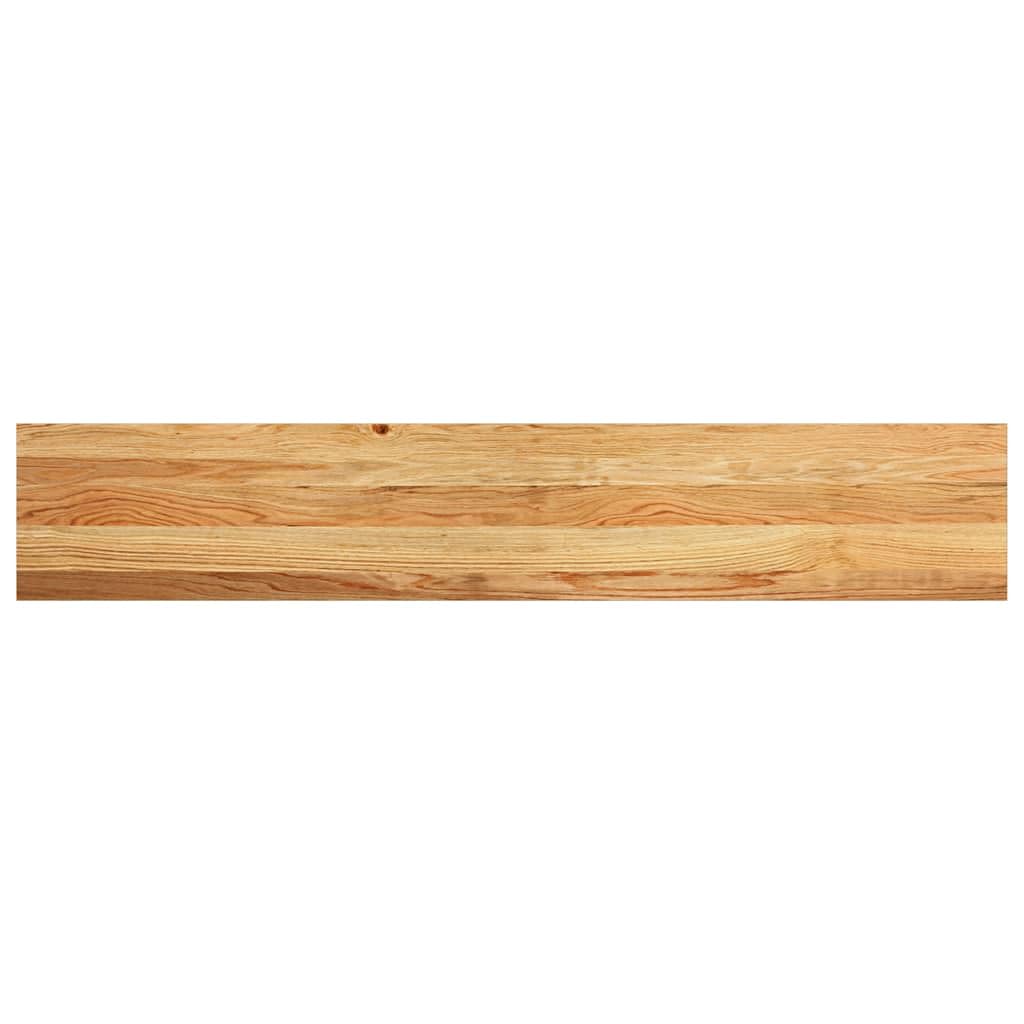vidaXL Lot de 2 rebords de fenêtre marron clair 140 x 25 x 2 cm chêne massif, rebord de fenêtre, marche d'escalier en bois, rebord de fenêtre en bois de chêne