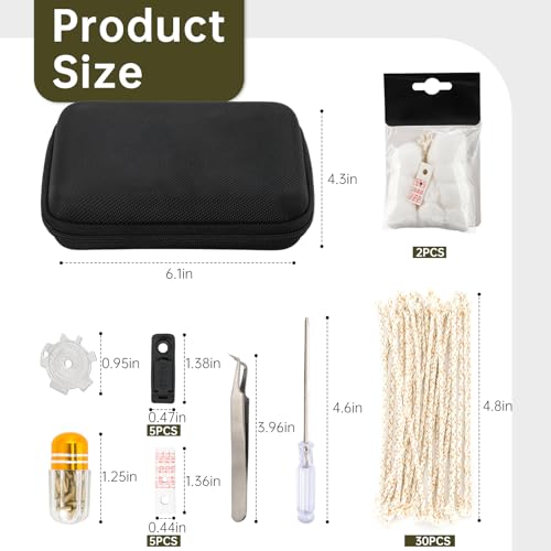 Image of Repair Kit Compatible with Zippo,Replacement Parts Includes Cotton,Flint,Wick,Pad,Tool Compatible with Zippo Accessories