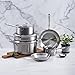 All-Clad D5 Brushed 5 Ply Stainless Steel Cookware Set 10 Piece w/ Frying Pans, Pots and Pans Set, Induction, Oven Broiler Safe 600F, Silver