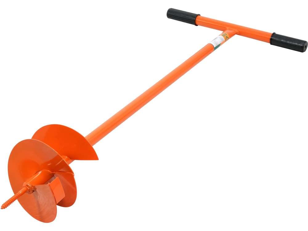 Yato Taladro de mano Flo Tallas: Ø 110 140 200 230 mm, para cargas extremadamente altas, acero macizo, tornillo de transporte grande, asas antideslizantes, ideal para postes de cerca, plantas,