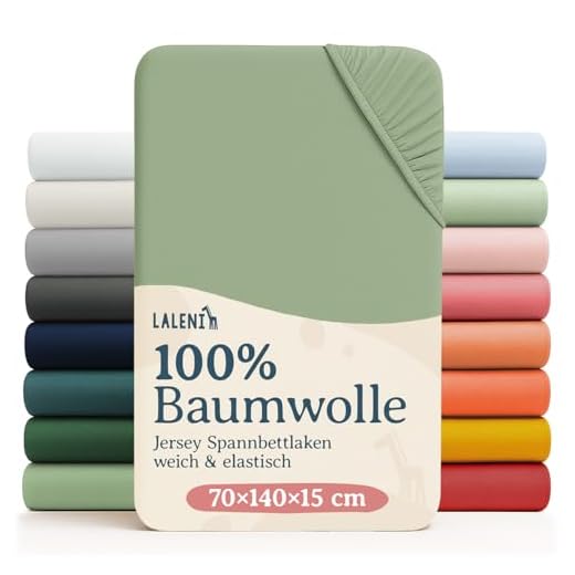 NatureMark 2er Set Kinder Spannbettlaken Jersey, Spannbetttuch 100% Baumwolle, für Babybett und Kinderbett | 70x140 cm - Silber grau 3 Laleni 2er-Set Spannbettlaken Babybett Kinderbett 70x140 cm - Oeko-Tex Zertifiziert, 100% Baumwolle, atmungsaktives Spannbetttuch Jersey Baby, 135 g/m², Summer Green - grün