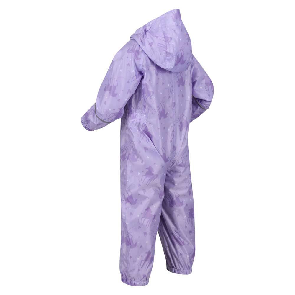 Regatta Combinaison imprimée POBBLE imperméable et Respirante avec Doublure Chaude et Bandes réfléchissantes All in 1s Mixte Enfant