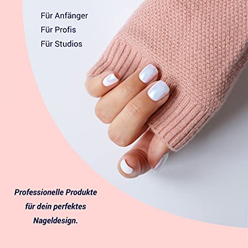 â Gelnägel Starter Set Basic mit LED Haftgel, Aufbaugel, Frenchgel, Versiegelungsgel, LED-Lampe & Zubehör â 16-teiliges Komplettset für Anfänger geeignet â LED Gele Made in Germany – Bild 8