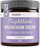 Magnesium Lotion – Nighttime Magnesium Cream – Apply to Legs, Arms or Chest - Topical Magnesium Chloride – USA Made and Safe for Kids (Lavender)