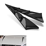 Titwaye 2 PCS Car Vent Shark Gills, Collision-resistant Side Hood Ventilation Spoiler, 9.25