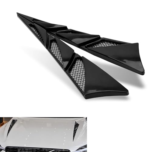 Titwaye 2 PCS Car Vent Shark Gills, Collision-resistant Side Hood Ventilation Spoiler, 9.25' x 8.07'...