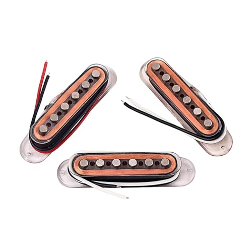 ギターピックアップ 6弦エレキギター用マグネット付きシングルコイルピックアップ ヴィンテージトーンセット