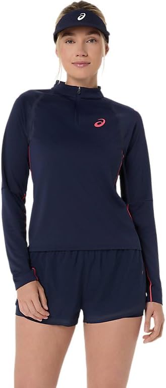 ASICS Women's Match 1/2 Zip Long Sleeve TOP Tennis Apparel
