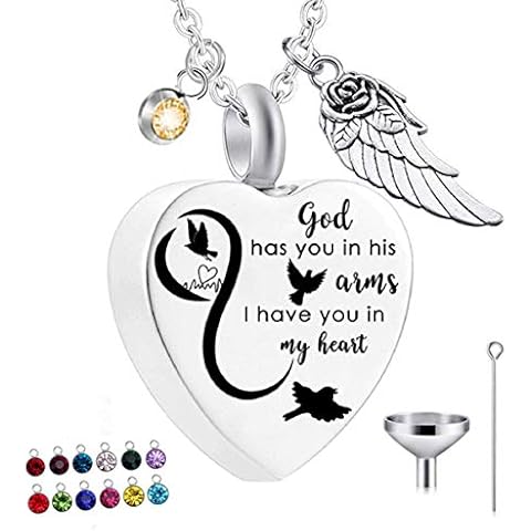 Vanski Heart Cremation Urn Necklace Cover
