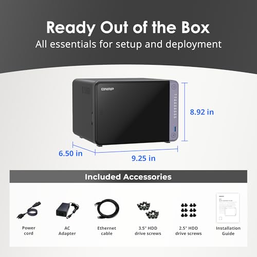 Image of QNAP TS-632X-4G-US 6 Bay 10GbE Desktop NAS | ARM Alpine AL524 Quad-core Processor, 4 GB DDR4 RAM, Diskless