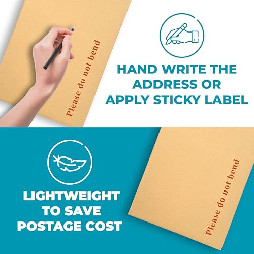 Double Dragon 400-Pack A5 C5 Manilla Hard Board Backed Envelopes, White - Image 3