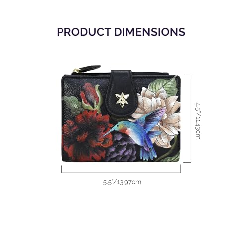 Anuschka Women's Hand-Painted Genuine Leather Two Fold Organizer Wallet 6