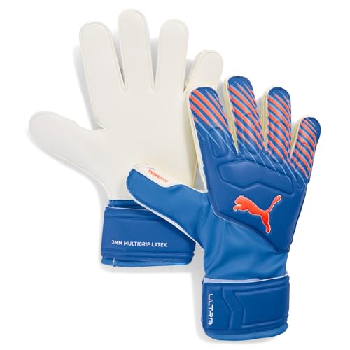 PUMA Unisex Ultra Match Protect Goalkeeper Gloves, Ultra Blue-Glowing Red AH25, 10