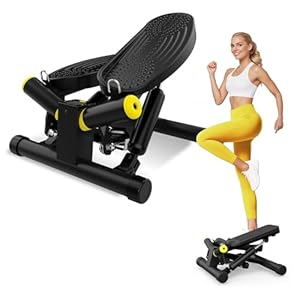 Mini Twist Stepper, Stepper Machine with 330LBS Weight Capacity, Mini Stepper for Full Body Workout, Adjustable Step Height, Smooth and Quiet, Step Machine for Men Women