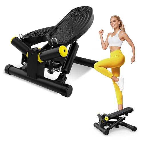 Mini Twist Stepper, Stepper Machine with 330LBS Weight Capacity, Mini Stepper for Full Body Workout, Adjustable Step Height, Smooth and Quiet, Step Machine for Men Women