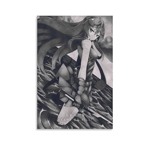 GENERIC アニメポスター アカメが斬る! ポスター 装飾絵画 キャンバス ウォールアート リビングルーム ベッドルーム 絵画 アンフレームスタイル 08x12インチ(20x30cm)