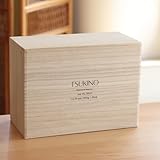 【名入れオーダー】 メモリアルボックス ローマ字 桐製 出産記念 誕生日 出生時間 出生体重 出生身長 プレゼント (フォント３, ラージサイズ)