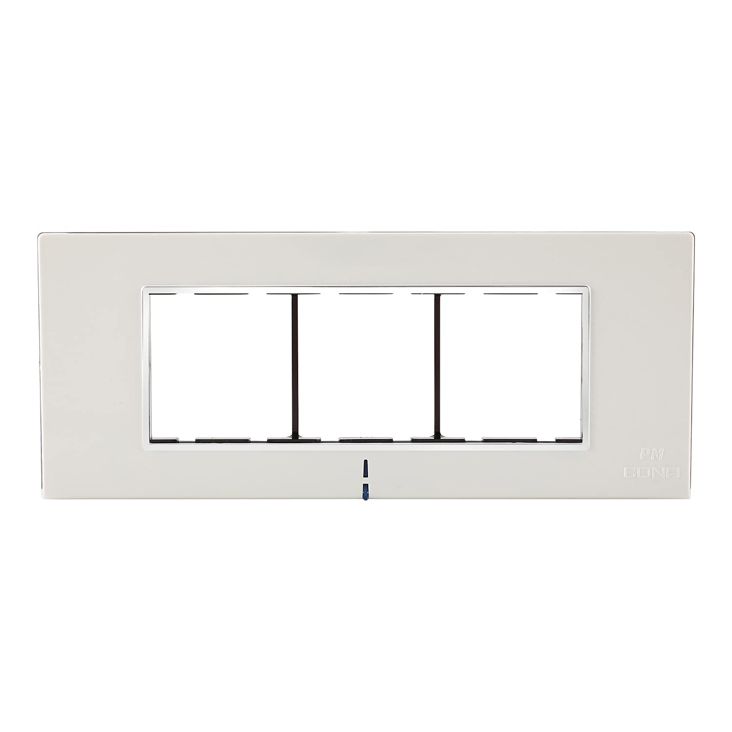 CONA 10706 Status Axis 6 Modular Plate with Blue LED Indicator, Snow White - Pack of 2|6 Module Switch Plates|Cover Plate|6M Polycarbonate Switch Frame-image-15