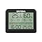 GRIFEMA GA2901B, Termómetro Digital Interior del Higrómetro, Digital Medidor de Humedad con Retroiluminación, Registro Máx/Mín, Reloj/Fecha, Ideal para Hogar/Invernadero, Negro