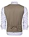 COOFANDY Men's Business Suit Vest Slim Fit Dress Waistcoat Vests (X-Large, Khaki)