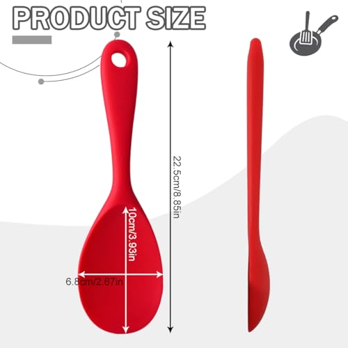 Miniatura 2 de Mirkuzi Cuchara De Arroz De Silicona De 3 Piezas, Cuchara De Arroz De Silicona, Cuchara De Silicona Para La Cena, Cuchara De Silicona Para Cocinar Puré De Papas, Cuchara De Arroz Vertical