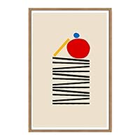 Framed Canvas Wall Art Geometric Illustration Canvas Prints Home Artwork Decoration for Living Room,Bedroom - 16x24 inches