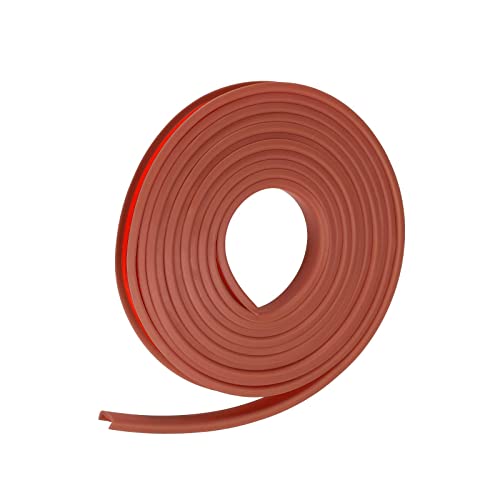 Image of uxcell U Shape Furniture Edge Banding, 3 Meters Self Adhesive Flexible Edging Trim, 5x9mm TPE Edge Guards for Cabinets Furniture Repair Restoration, Brown