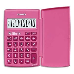 Casio LC-401LV Petite fx basisschoolrekenmachine, roze