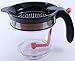 TIYOORTA Fat Separator and Gravy Oil Separator- 4 Cup Capacity Heat Resistant Body with Strainer and Bottom Release - Measuring Lines for Cooking