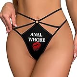 BAIJIAOYUN Anal Whore Sexy G-String for Women, Breathable T-back Panties Thongs Underwear Funny Gifts M