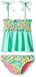 YMI Girls' Hawaiian Punk Two Piece Smocked Tankini Swimsuit