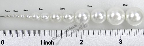 Czech Round Glass Imitation Pearls, 600Pcs (4X150Pcs) Of 3Mm White Pearl #TOP1