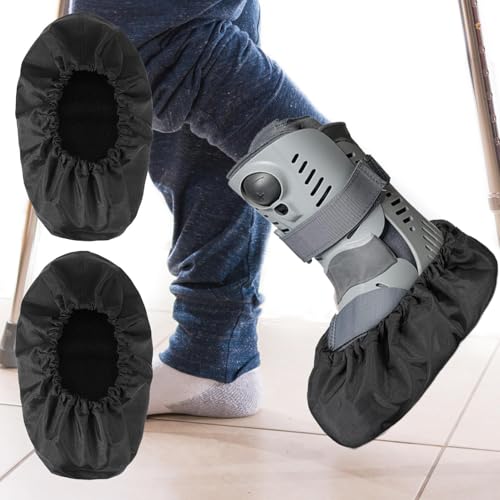 Mihauuke 1 Paare Gehschuhüberzug,Überziehschuhe,Kurzer Gehstiefel-Schutz,Wasserdichter & Wiederverwendbarer Gipsstiefel Schutz,Schutzhülle Für Frakturschuh