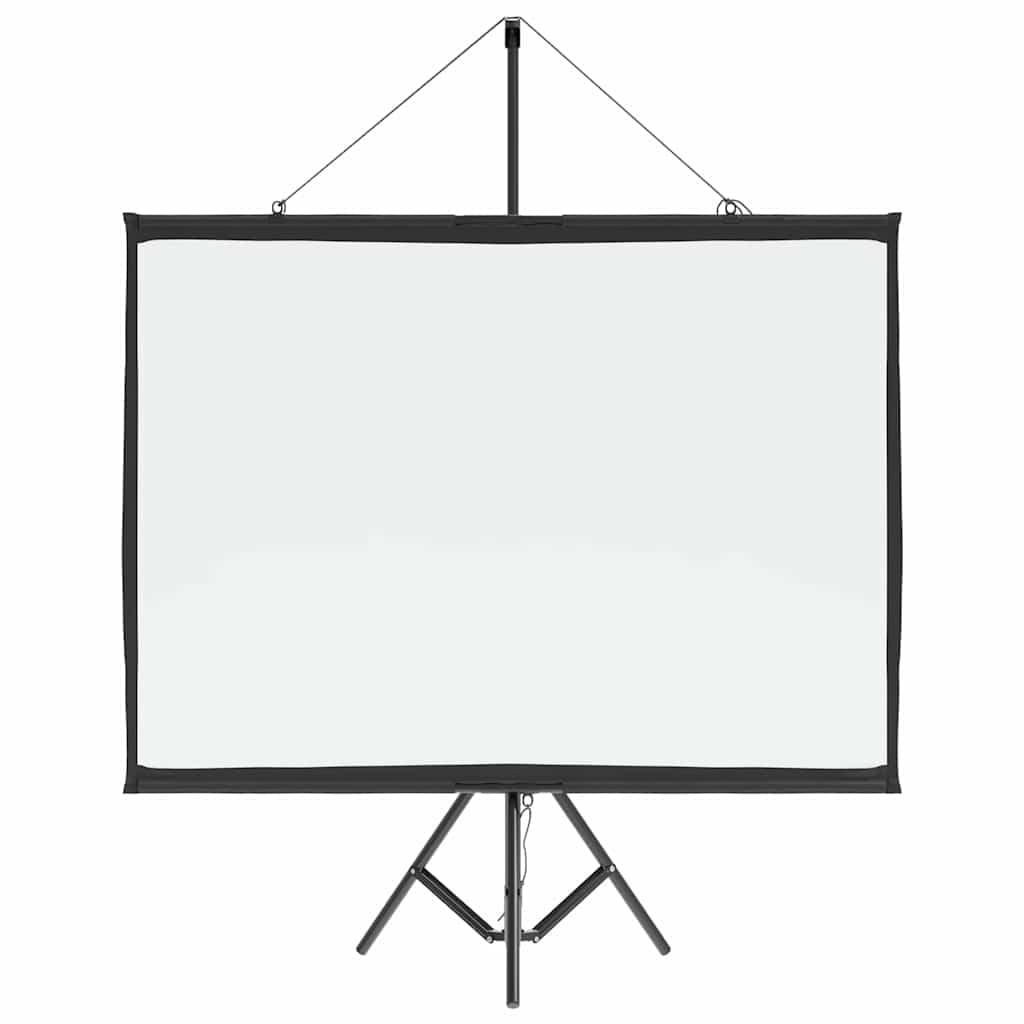 Écran de projection avec trépied 50" 4:3 en polyester blanc mat 105 x 85 cm sur pied portable pliable pour home cinéma, bureau, présentation, jardin