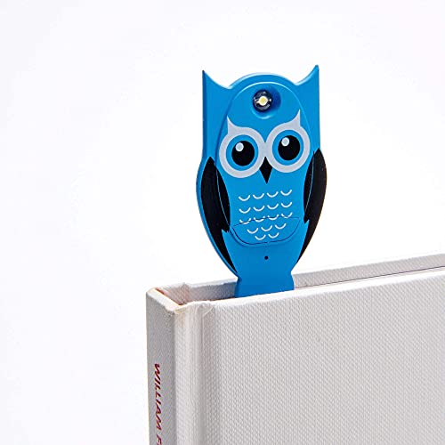 Image of Gifts for Readers & Writers Book Light for Kids, Clip On Reading Light for Bed, 2in1 Flexilight Pals & Bookmark, Small & Lightweight with a Soft Glow, 2 Batteries Included, Owl
