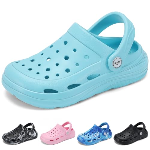 Image of Kids Tie Dye Garden Clogs for Boys Girls | Lightweight Slip-On Water Shoes with Arch Support