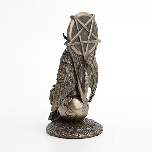 Estatua Baphomet Sentado en Globo 21.6 cm Bronce miniatura 5