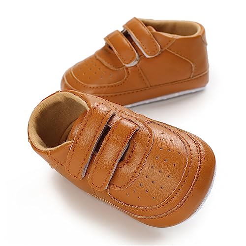 Lafegen Baby Boys Girls Classic Pu Leather Loafers Soft Sole Oxford Dress Shoes First Walking Flat Moccasins Casual Sneaker(3-6 Months Infant 11 Brown) #TOP3