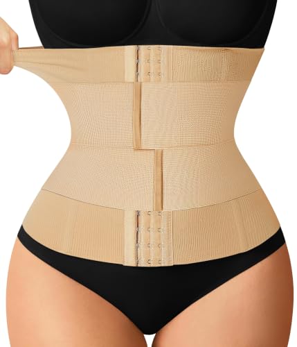 LODAY Waist Trainer for Women Corset Shapewear Tummy Control Waist Cincher(Beige,XXX-Large)