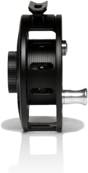 Hatch Outdoors Iconic Plus Large Arbor Fly Reel (Black/Silver, 4)