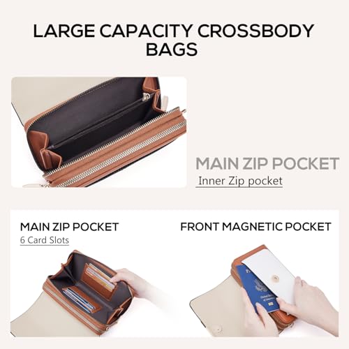 Image of Roulens Small Crossbody Bag for Women,Cell Phone Purse Women's Shoulder Handbags Wallet Purse with Credit Card Slots
