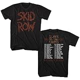 A&E Designs Skid Row T-Shirt Slave to The Grind World Tour Front and Back Black Tee, Large