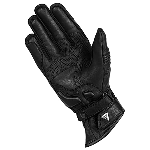 REBELHORN Runner Lady Ziegenleder-Leder-Motorradhandschuhe für Frauen-Schaumpaneellüftung Touchscreen-freundliche Pads Flexible Elemente