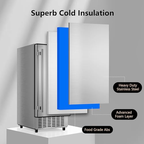 Máquina de hielo comercial Coolake 15'' con capacidad 80 lbs/día miniatura 6