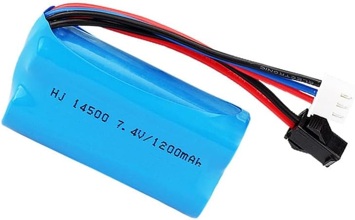 3PCS 7.4v 1200mAh 14500 Lipo Battery Spare Part for Electric Toys Water Bullet Gun Helicopter Drone Robot Toy Battery Accessory - (Color: 3PCS)