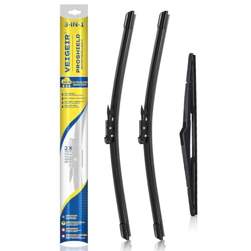 3 Pack Windshield Wiper Blades Compatible with Ford Focus 2012 2013 2014 2015 2016 2017 2018 Original Factory Quality Front Rear Wipers Blade Set for My Car - 28
