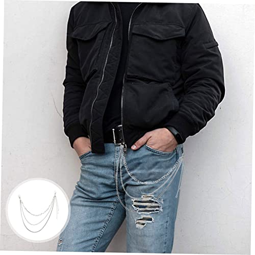 VALICLUD 2pcs Men Multilayer Waist Chain Fashionable Chain Accessory for Pants Unique Style for Casual Wear and Festivals2