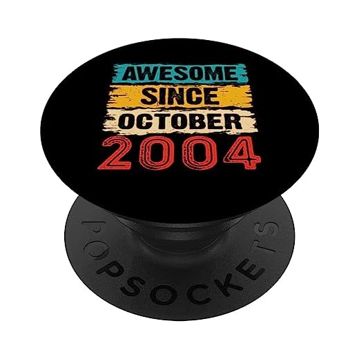 Regalos de 19 años de edad impresionante desde octubre de 2004 para 19 cumpleaños PopSockets PopGrip Intercambiable