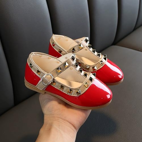 Girls Mary Jane Flat Shoes Non Slip Comfortable Soft Sole Princess Toddler Party Wedding Dress Shoes3